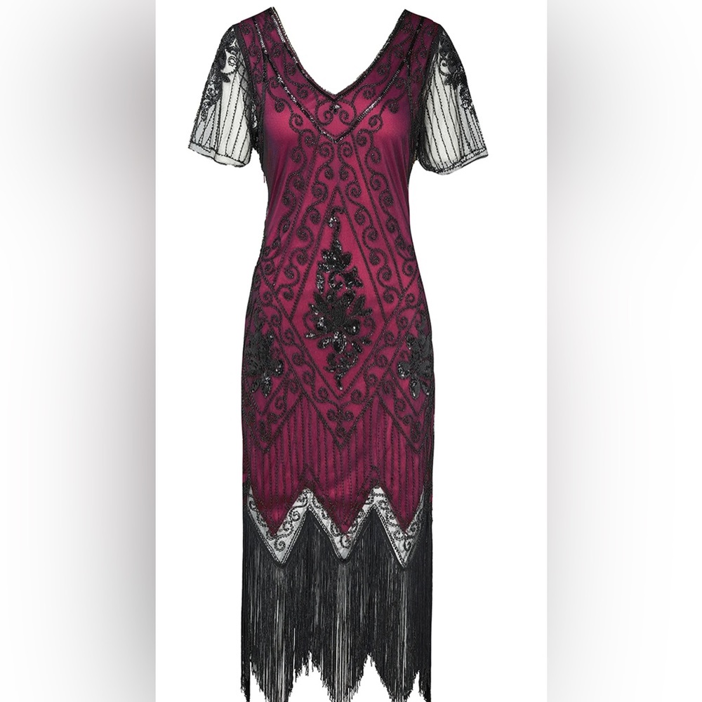 🔥🖤BABEYOND size M beaded dress.  Lined with beading throughout. Gorgeous!